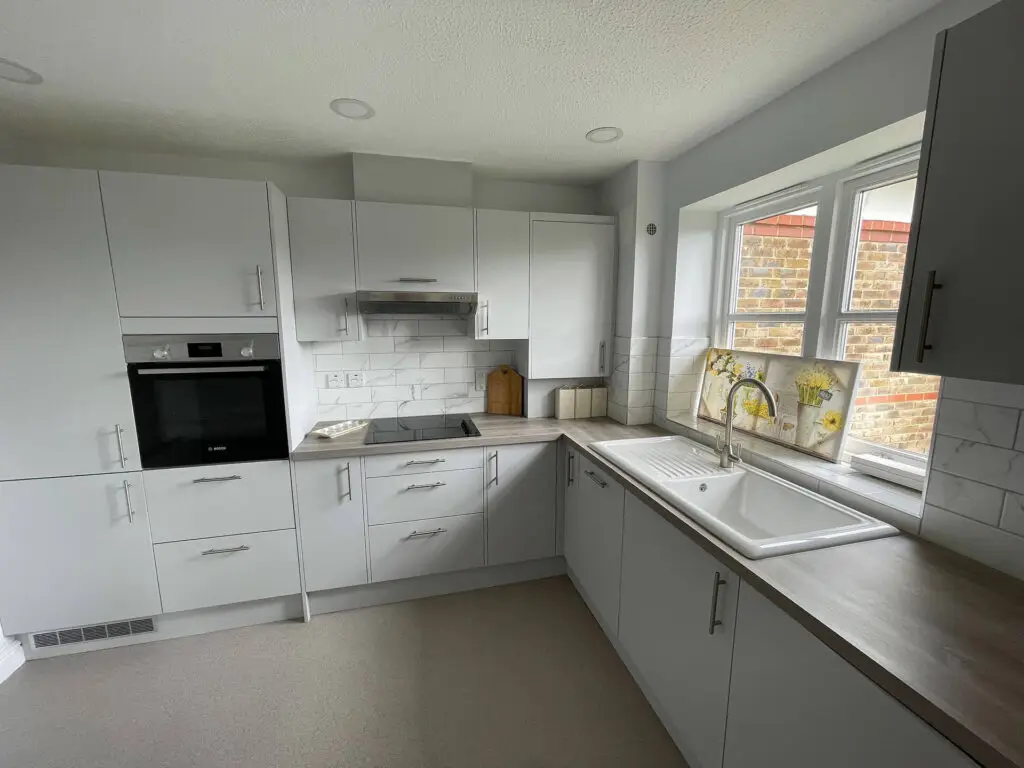 Kitchen in apartment at Blake Court