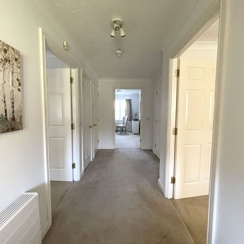 Hallway in ground floor apartment at Blake Court